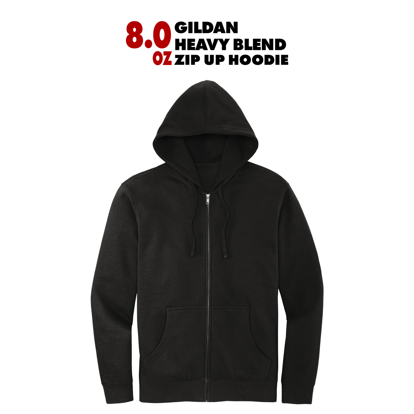 8oz Heavy-Blend *Zip Up Hoodie* (GILDAN)