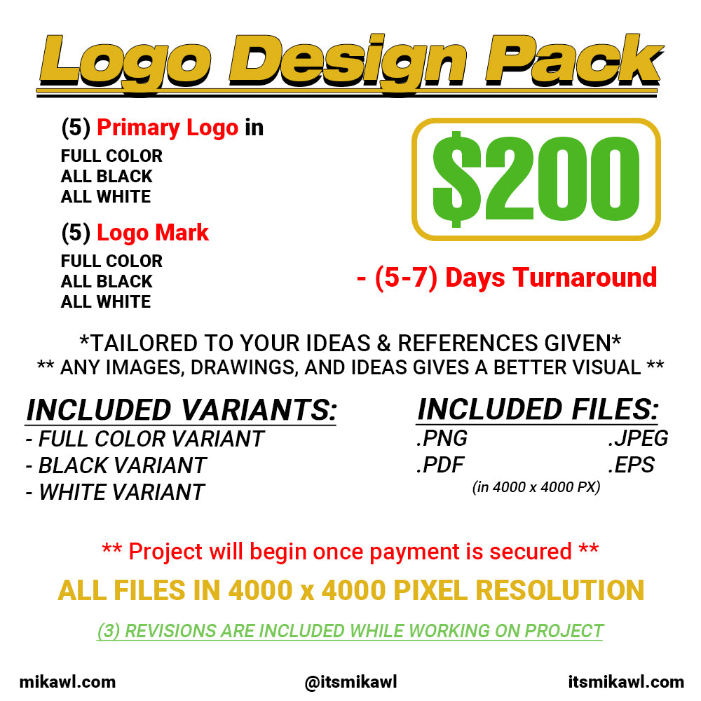 Logo Design Package $200