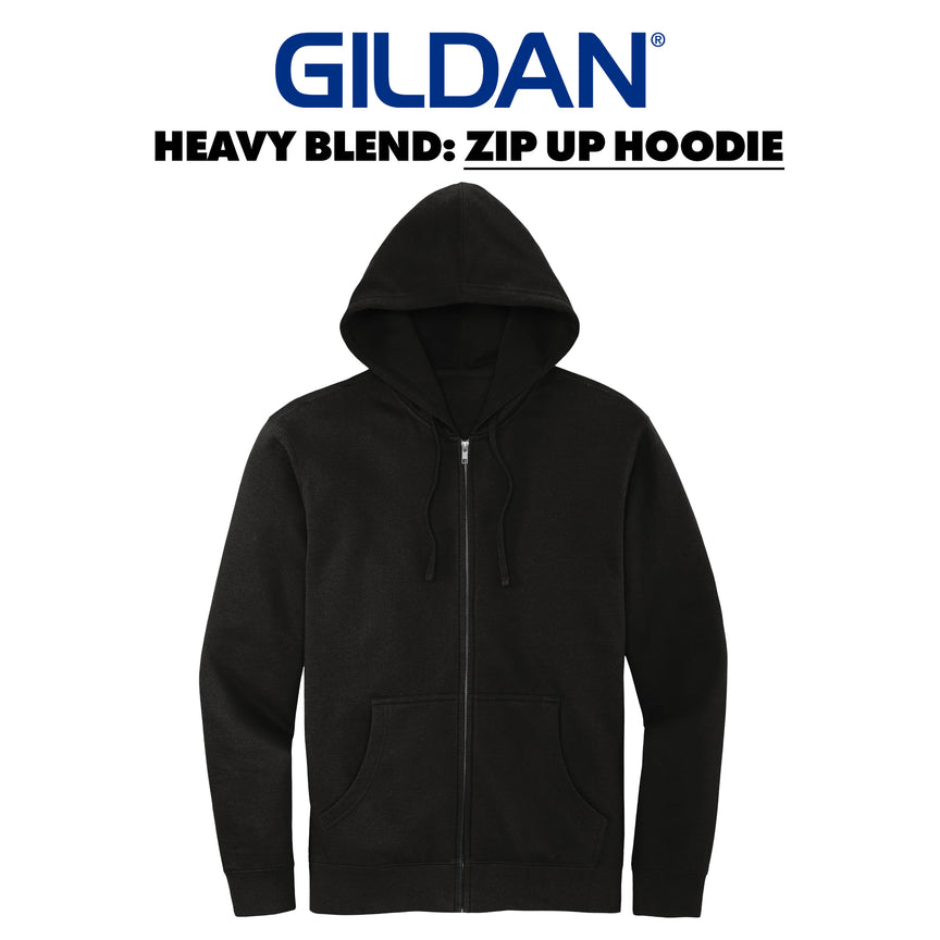 GILDAN - 8oz Heavy Blend Zip-Up Hoodie